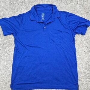 Stio Mens Divide Polo Shirt Stretch Blue XL Pocket Outdoor Golf Casual‎ Resort